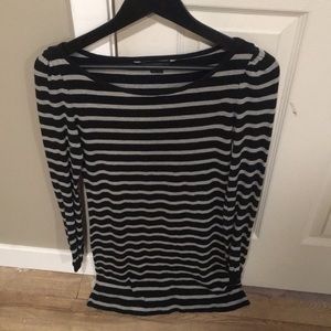 Black and grey long sleeve dress